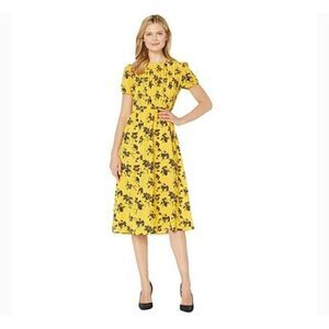 Michael Kors Yellow gold floral dress S